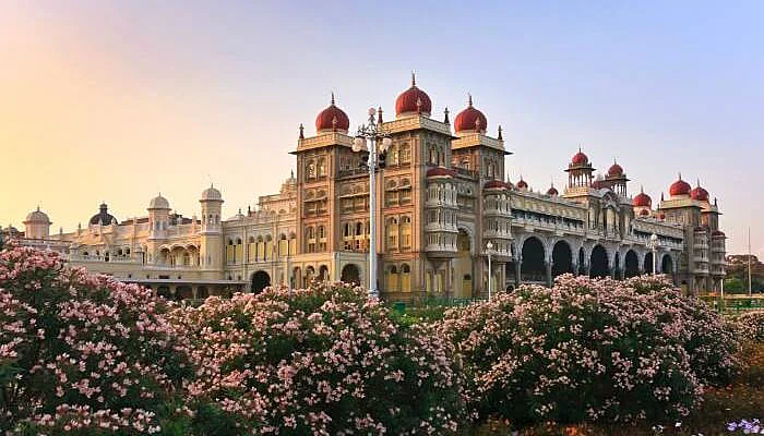 Mysore Palace during sunset
