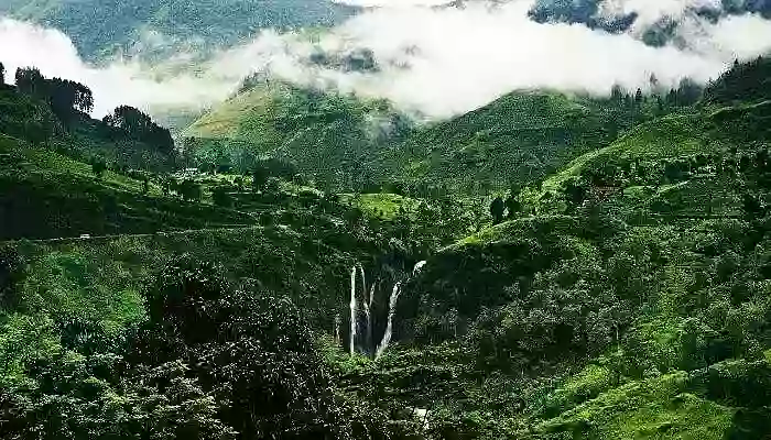 The lush green hill station of Nuwara Eliya in Sri Lanka