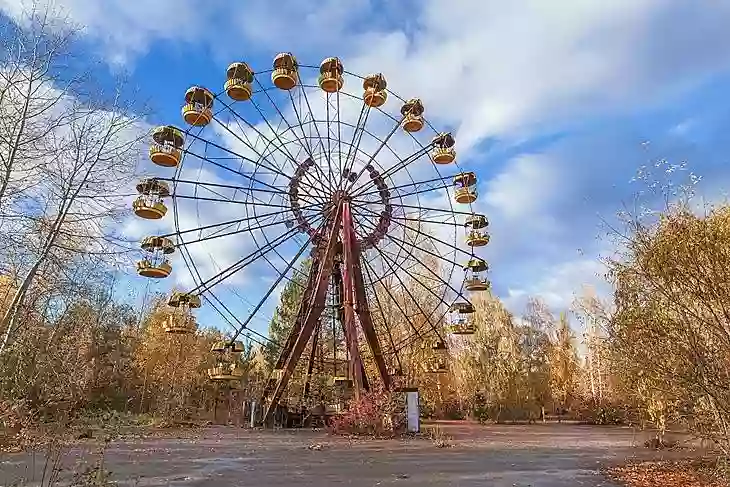 The never-opened Ferris Wheel in the Chernobyl exclusion zone, Northern Ukraine